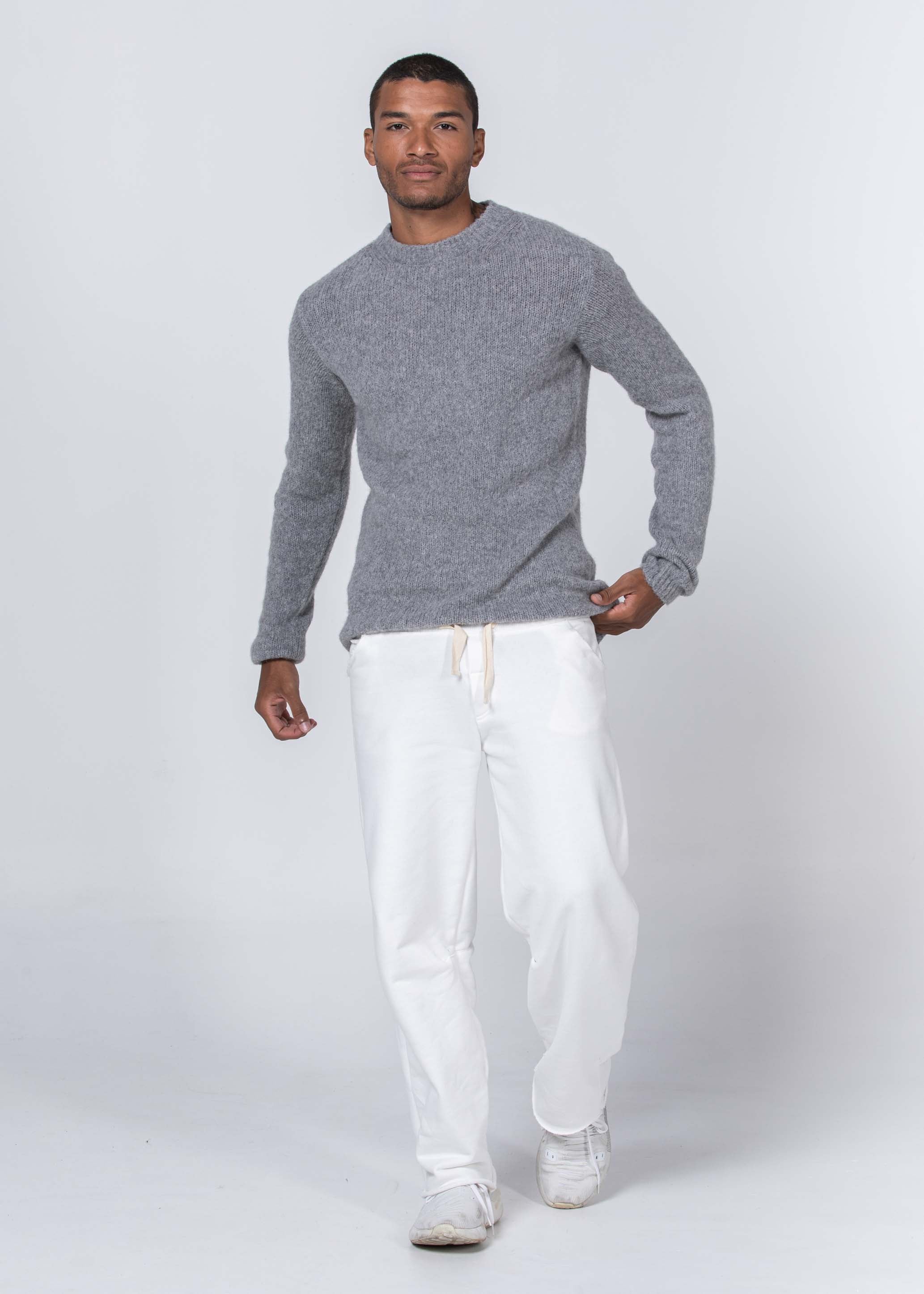 Mens Crew Neck Sweater Raincloud / S Mens Crew Neck Sweater | Sustainable Yoga & Off-Duty Wear