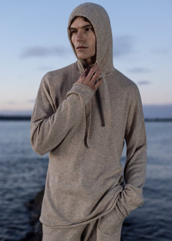 Slimline Luxe Hoodie wheatfields / S