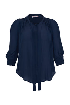 Silk Coucou Shirt navy / S/M WE-AR Silk Coucou Shirt | Sustainable Yoga & Off-Duty Wear