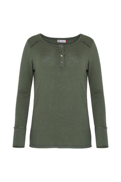 Serafina Long Sleeve olive / XS WE-AR Serafina Long Sleeve | Sustainable Yoga & Off-Duty
